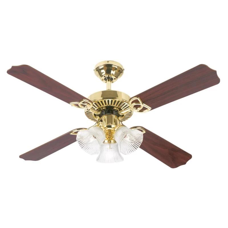 Westinghouse 42 Inch Polished Brass Brown Led Indoor Ceiling Fan