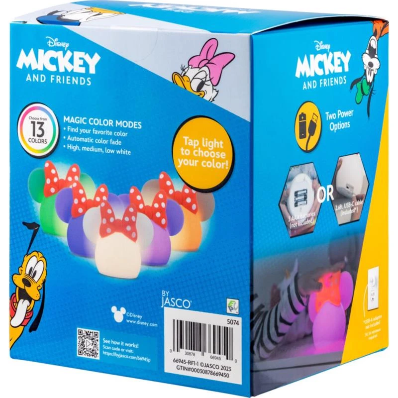 Disney Minnie Mouse Led Night Light, Manual Battery Powered