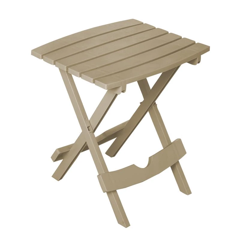 Adams Quik-fold Biscuit 17.5 X 15 In. Resin Folding Side Table