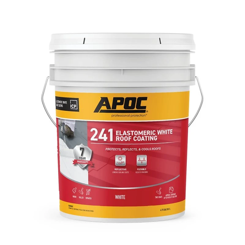 Apoc Ap-2415 Gloss White Acrylic Roof Coating 5 Gallon Pail
