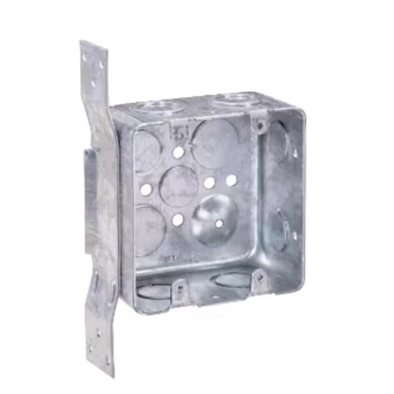 Southwire 2-gang Square Steel Switch Box, 10 Knockouts, Galvanized