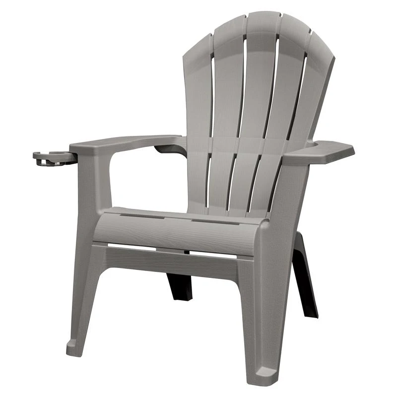 Adams Realcomfort Deluxe Gray Resin Adirondack Chair, 40 X 31.75 Inches
