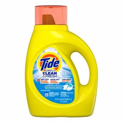 Tide Simply All In One Refreshing Breeze Liquid Detergent 32 Fl. Oz.