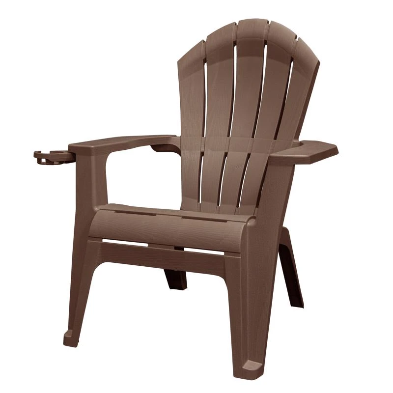 Adams Realcomfort Deluxe Earth Brown Resin Adirondack Chair, 40x31.75 Inches