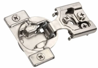 Concealed Cabinet Hinge, Nickel, 1/2 In. Overlay, 2-Pk.