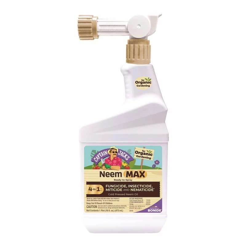Bonide Captain Jack Organic Neem Oil Fungicide Insecticide Miticide 16 Oz Spray