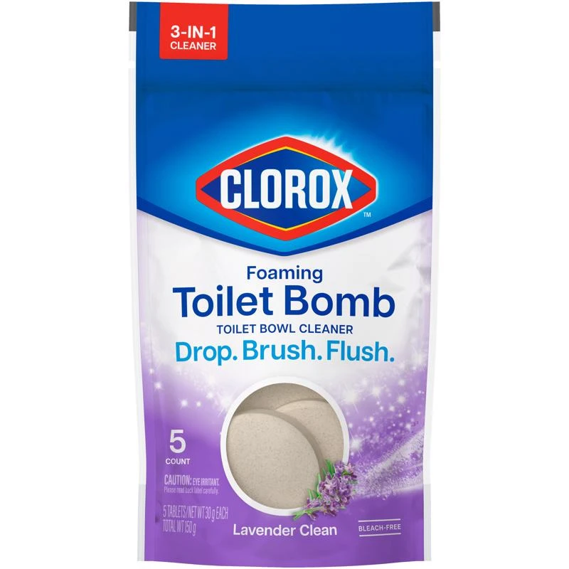 Clorox Foaming Lavender Scent Toilet Bowl Cleaner 5.3 Oz Tablet