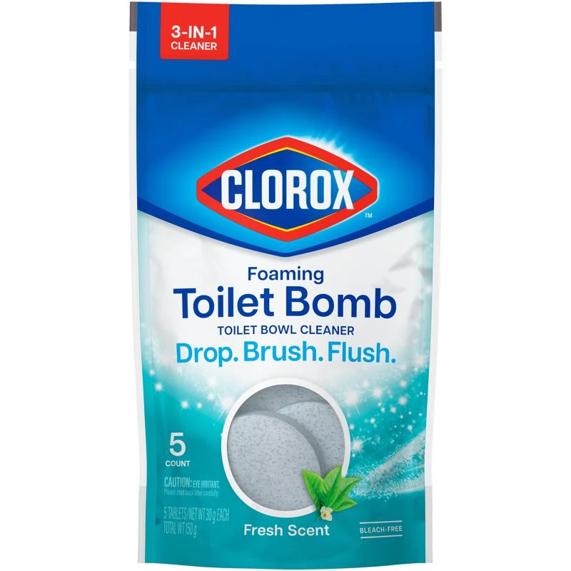 Clorox Foaming Fresh Scent Toilet Bowl Cleaner 5.3 Oz Tablet