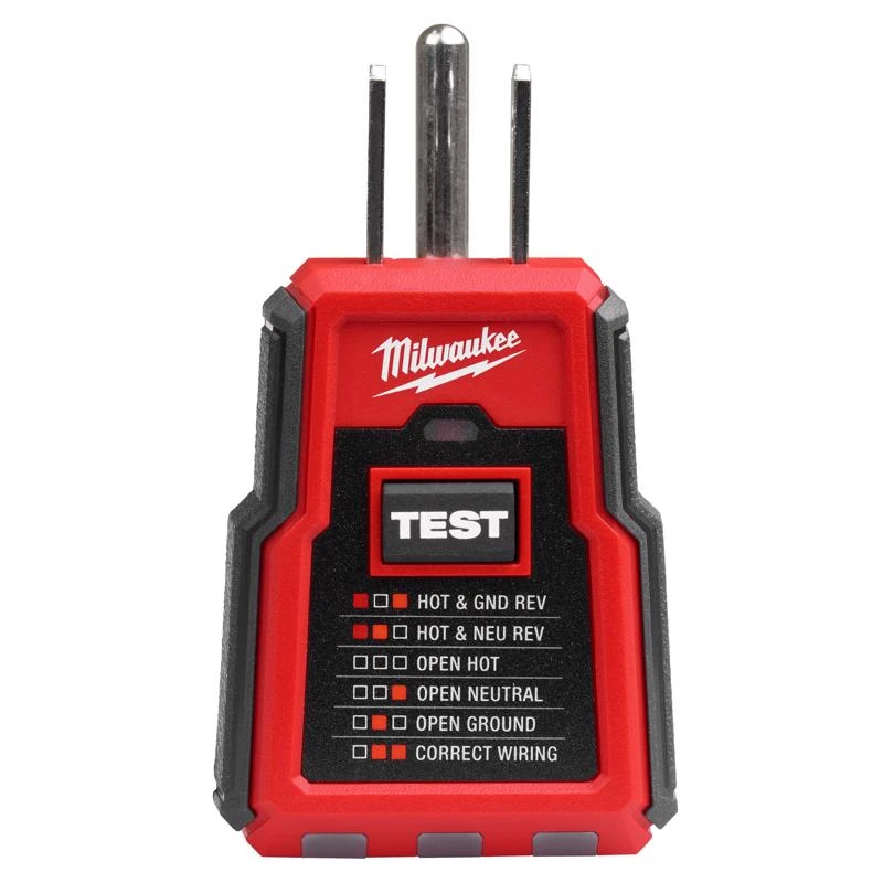 Milwaukee Gfci Led Receptacle Tester With Visual Indicators