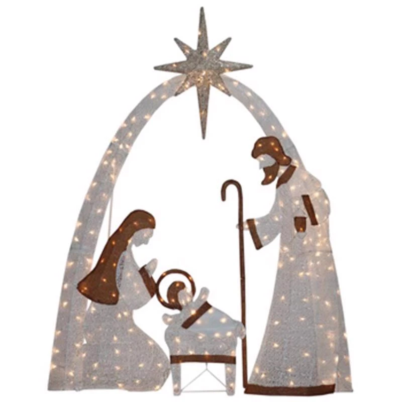 Sienna Led Warm White Nativity Scene 72 Inch Yard Decor