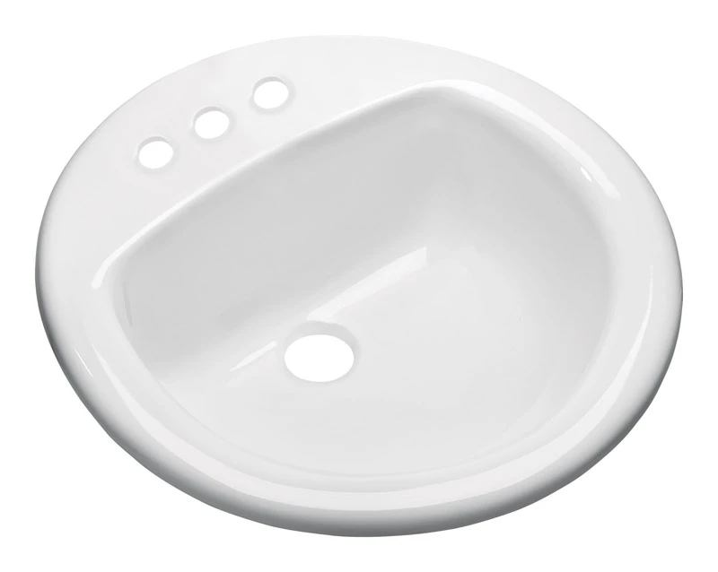 Mansfield Ms Vitreous China Round Bathroom Sink, Ada Compliant, White