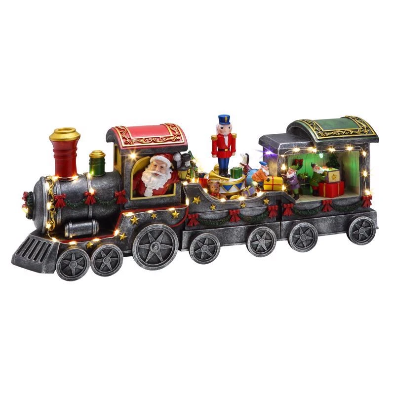 Mr. Christmas Led Resin Animated Christmas Train Decor 20 Inch