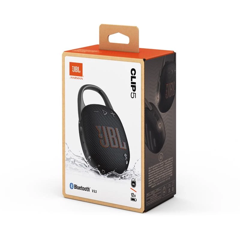 Jbl Clip 5 Wireless Bluetooth Weather Resistant Portable Speaker, Black