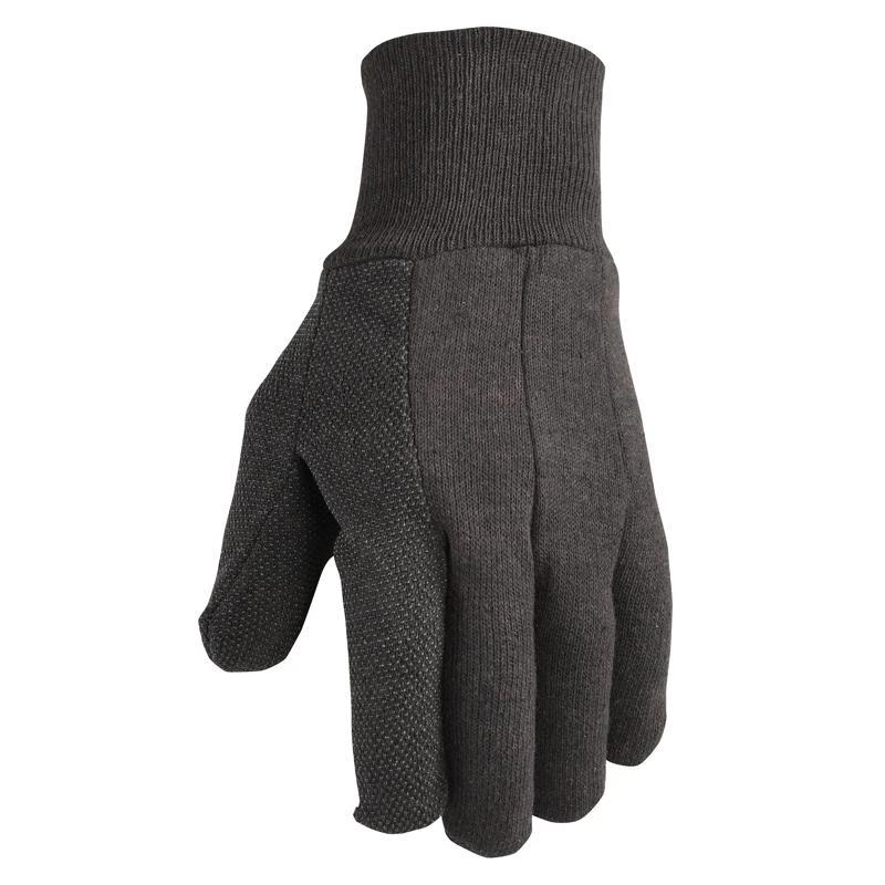 Wells Lamont Men's Black Rubber Grip Jersey Work Gloves One Size