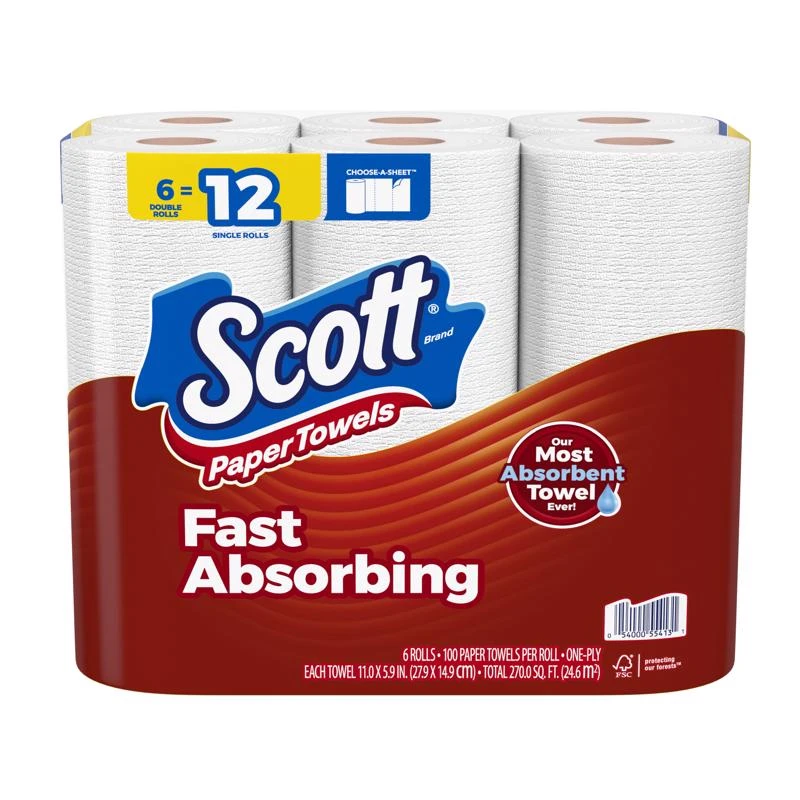 SCOTT PAPER TOWEL 6 ROLL
