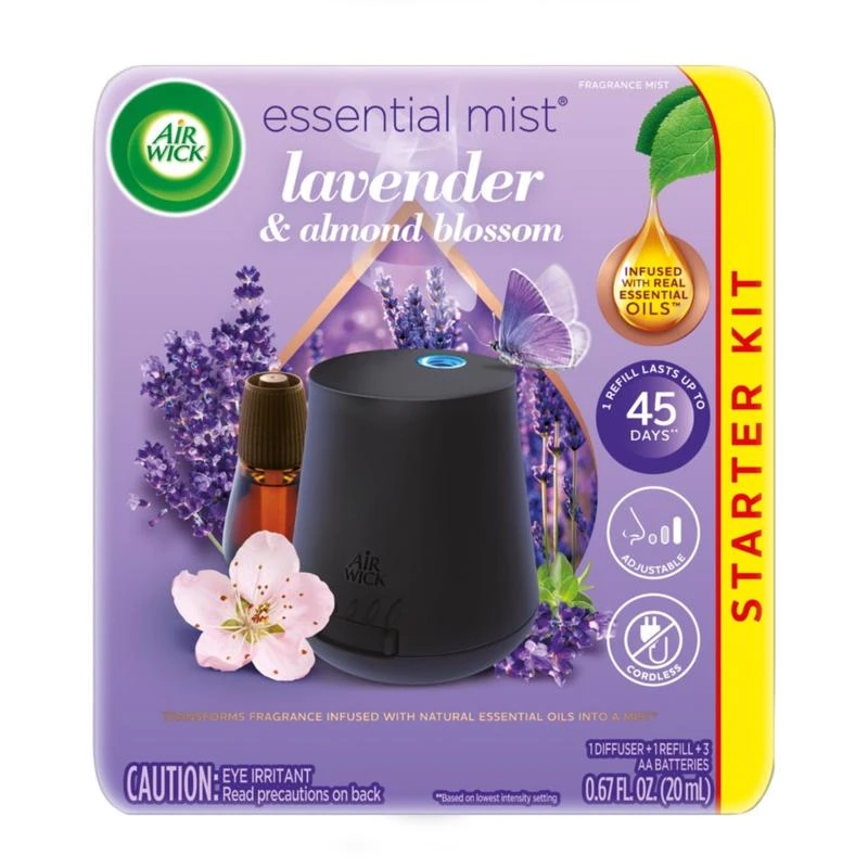 Air Wick Lavender And Almond Scent Air Freshener Starter Kit 0.67 Oz Liquid