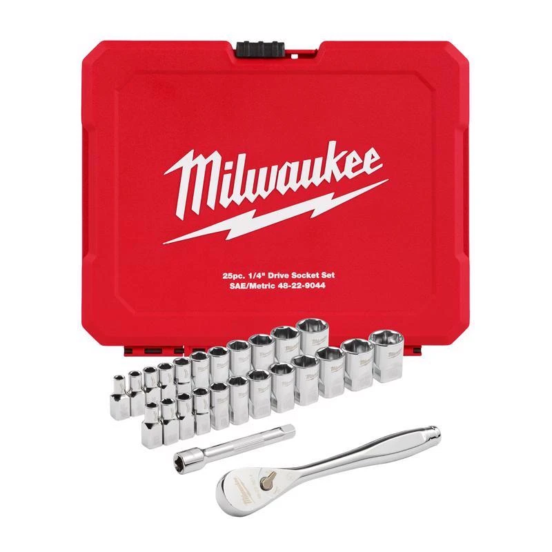 1/4" DR 25PC SOCKET SET-SAE/METR
