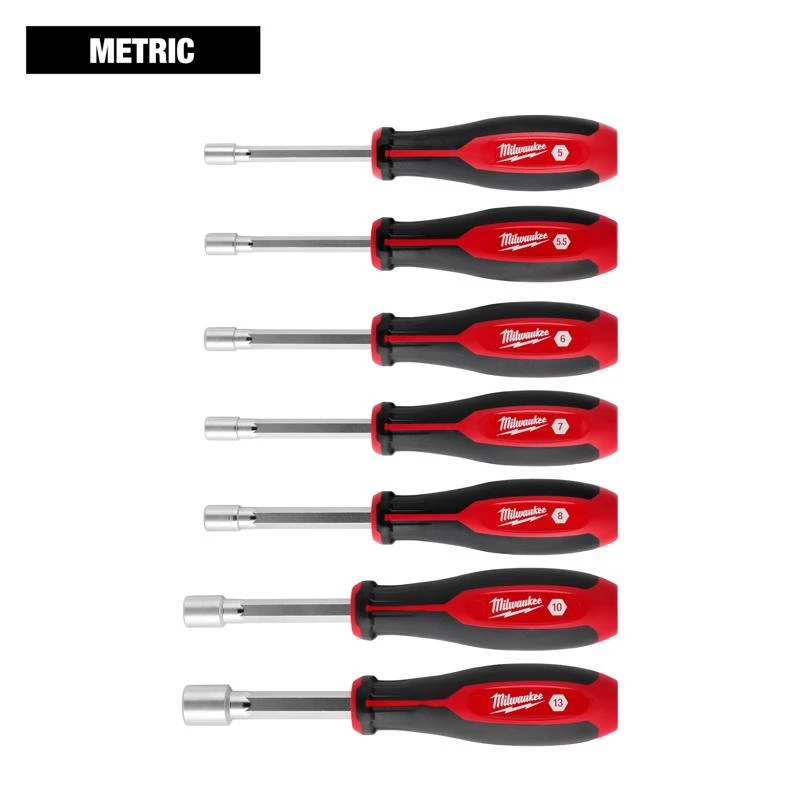 Milwaukee Hollowcore Metric Hollow Shaft Nut Driver Set 7 Piece