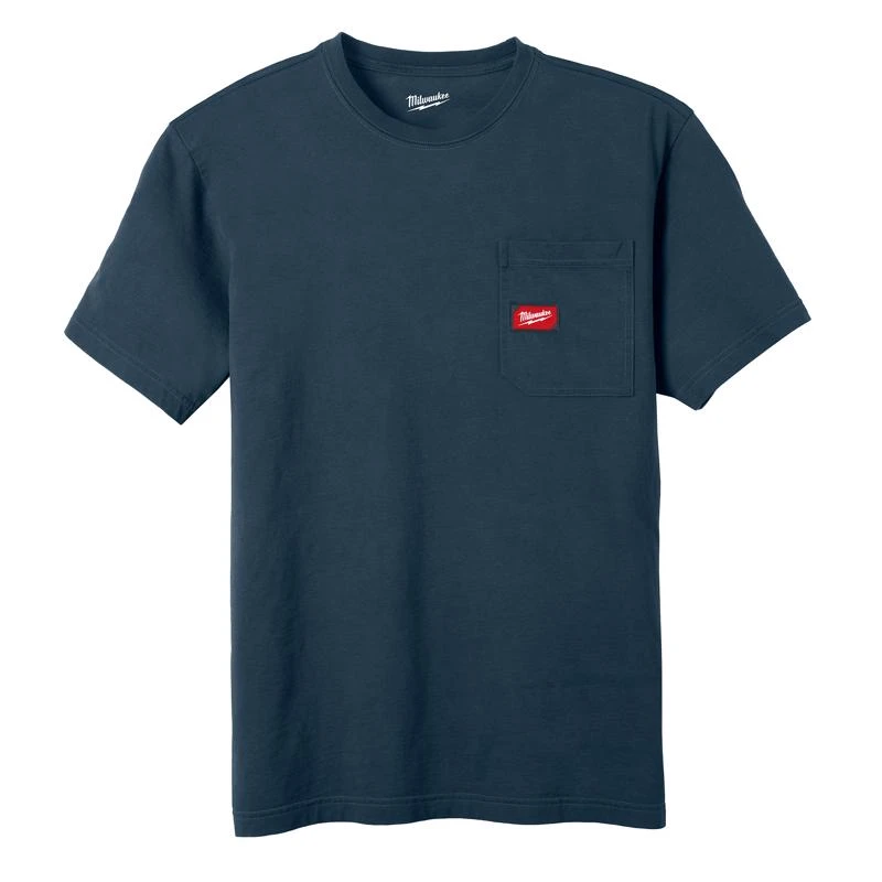 Milwaukee Gridiron Men's Medium Blue Short Sleeve Pocket T-shirt