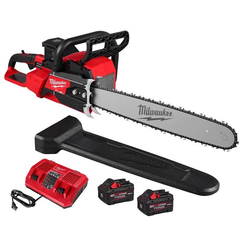Milwaukee M18 Fuel 2827-22 Dual Battery 20 Inch Chainsaw Kit With Battery And Charger
