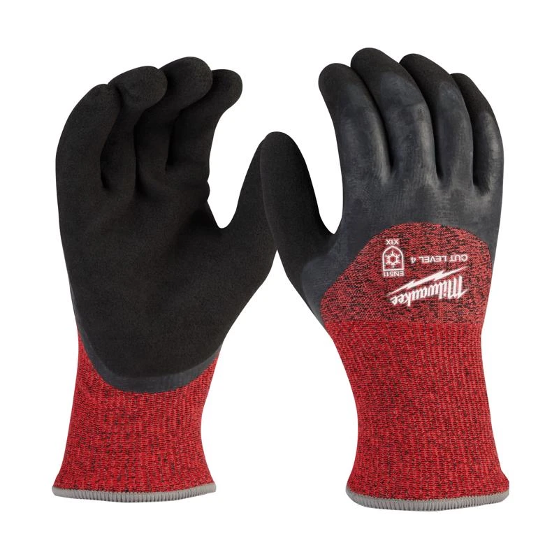 Milwaukee Men's Insulated Outdoor Dipped Gloves Black/red Large 1 Pair