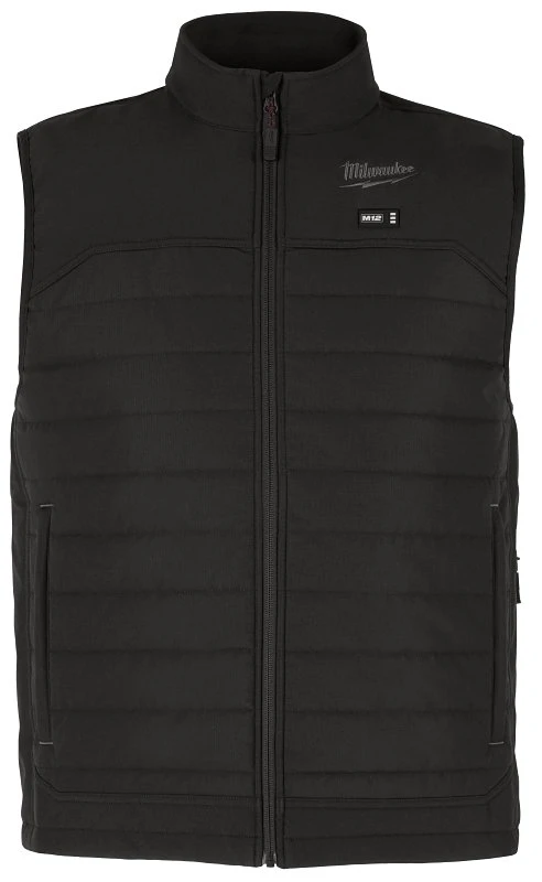 Milwaukee M12 Axis Men's Black Heated Vest Kit, Large, Cordless, Water And Wind Resistant