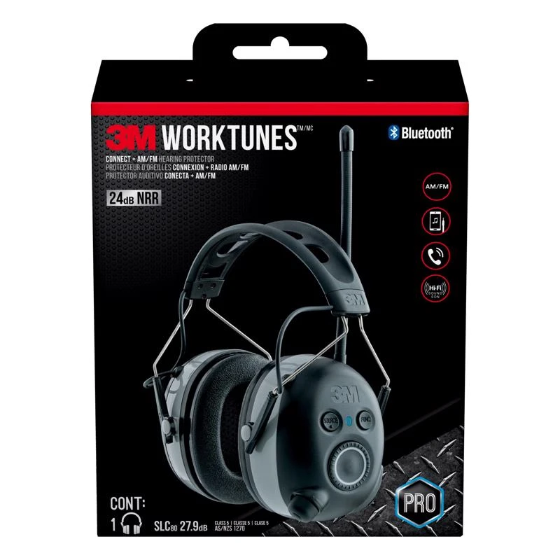 3m Worktunes Connect 26 Db Bluetooth Am/fm Hearing Protection Earmuffs