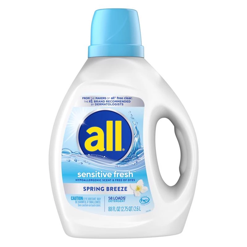 All Spring Breeze Scent Laundry Detergent Liquid 88 Fl. Oz. 58 Loads