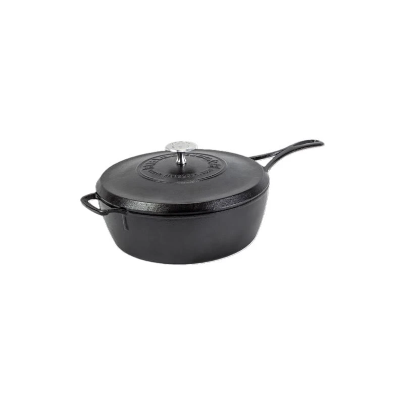 Lodge Blacklock 4 Quart Cast Iron Skillet With Lid, Nonstick, Black