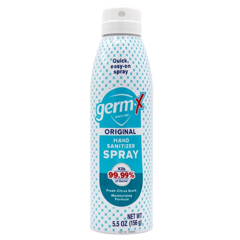 Germ-x Fresh Citrus Scent Liquid Hand Sanitizer Spray 5.5 Oz
