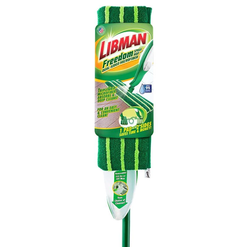 Libman Freedom Dual Sided 15.5 In. Microfiber Spray Mop With 18 Oz Bottle