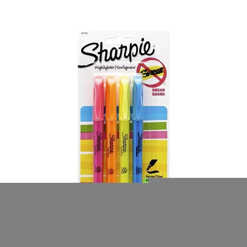 Fluorescent Pocket Highlighters, Assorted Colors, 4-Pk.