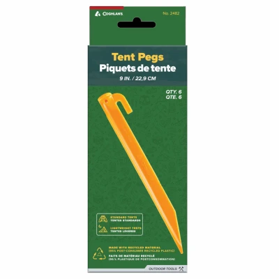 Tent Peg Spikes, 9 In., 6-Pk.