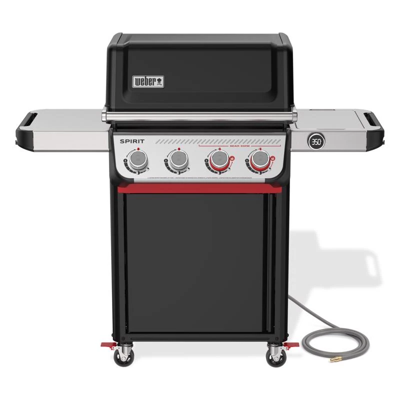 Spirit EP-425 Natural Gas Grill with Four Burners, Sear Burner, Digital Thermometer, Black Finish