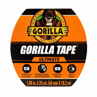 Gorilla 1.88 Inch X 20 Yard Black Ultimate Duct Tape