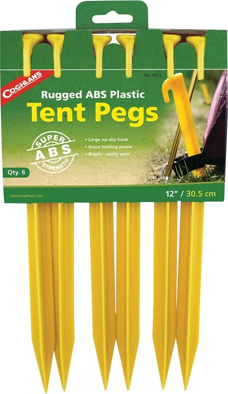 Plastic Tent Stakes, 12 In. 6-Pk.