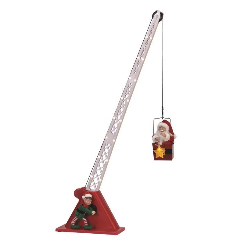 Mr. Christmas Led Santa's Christmas Crane Animated Decor 44 Inch