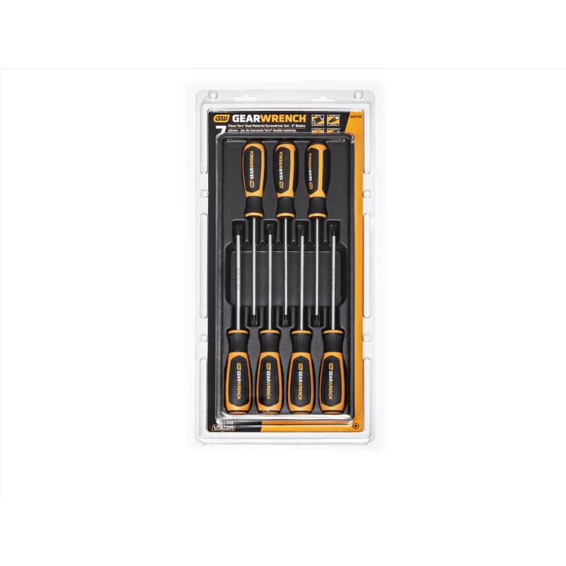 Gearwrench 7 Piece Torx Dual Material Screwdriver Set, Alloy Steel Shaft