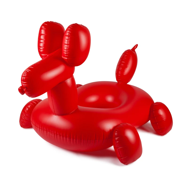 Bigmouth Red Vinyl Inflatable Giant Balloon Animal Pool Float 58x55x46