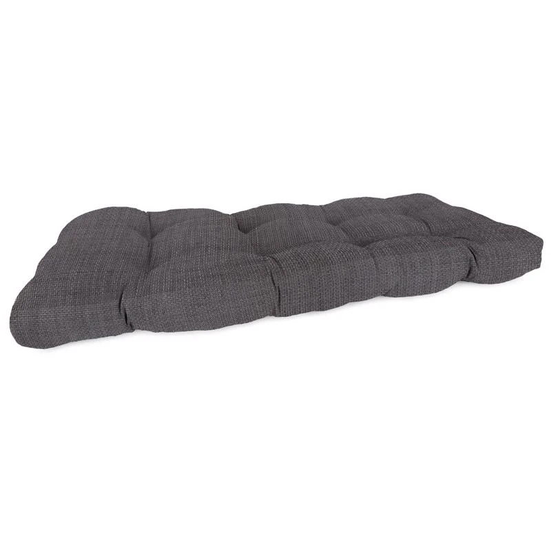 Jordan Manufacturing Gray Polyester Wicker Settee Cushion 4 H X 19 W X 46 L