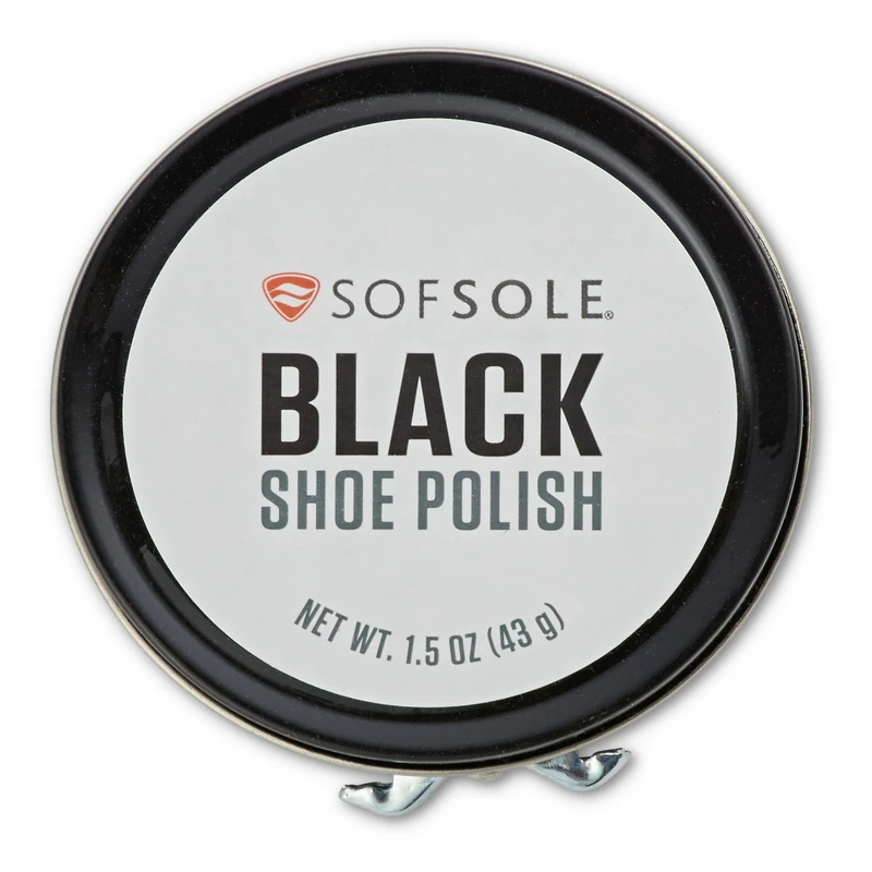 Sof Sole 1.5 Oz Black Shoe Polish Tin For Leather Shoes