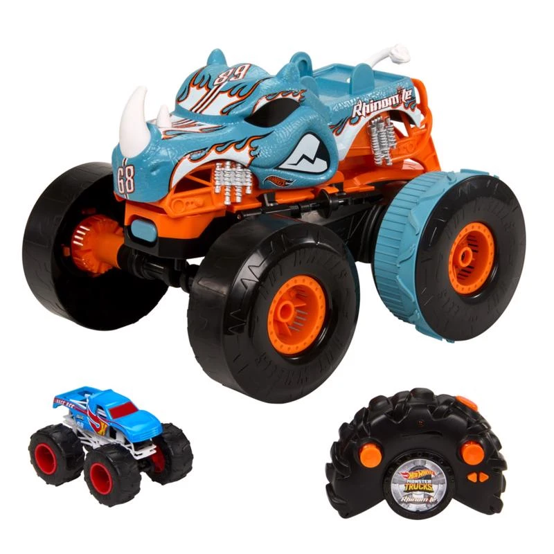 Mattel Hot Wheels Transforming Rhinomite Monster Truck Multicolored, Model Hpk27