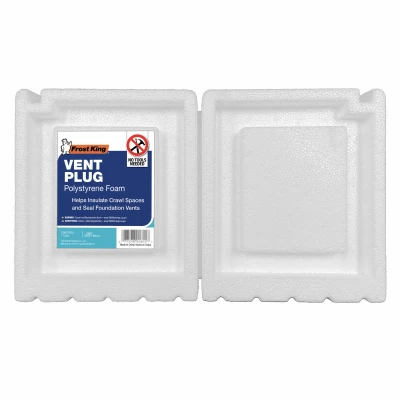 Frost King 6.5 In. X 7.75 In. White Polystyrene Foundation Vent Plug