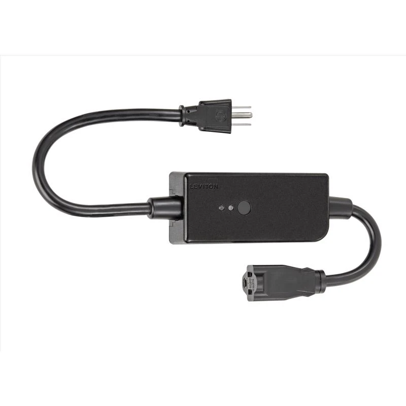 Leviton 15-Amp WiFi Plug-In Smart Switch Tap — Black, 120V