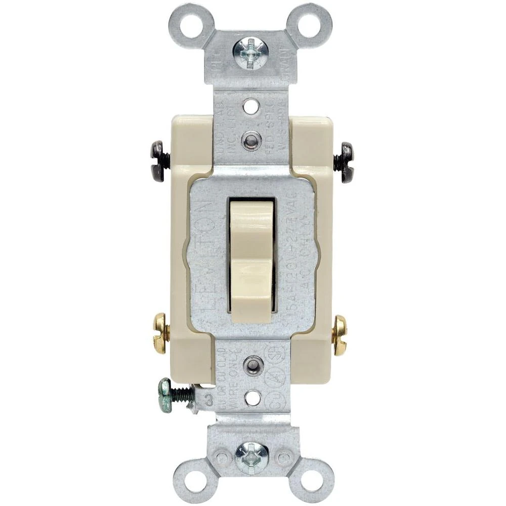 Leviton 15/20 Amp 4-way Toggle Ac Quiet Switch Ivory