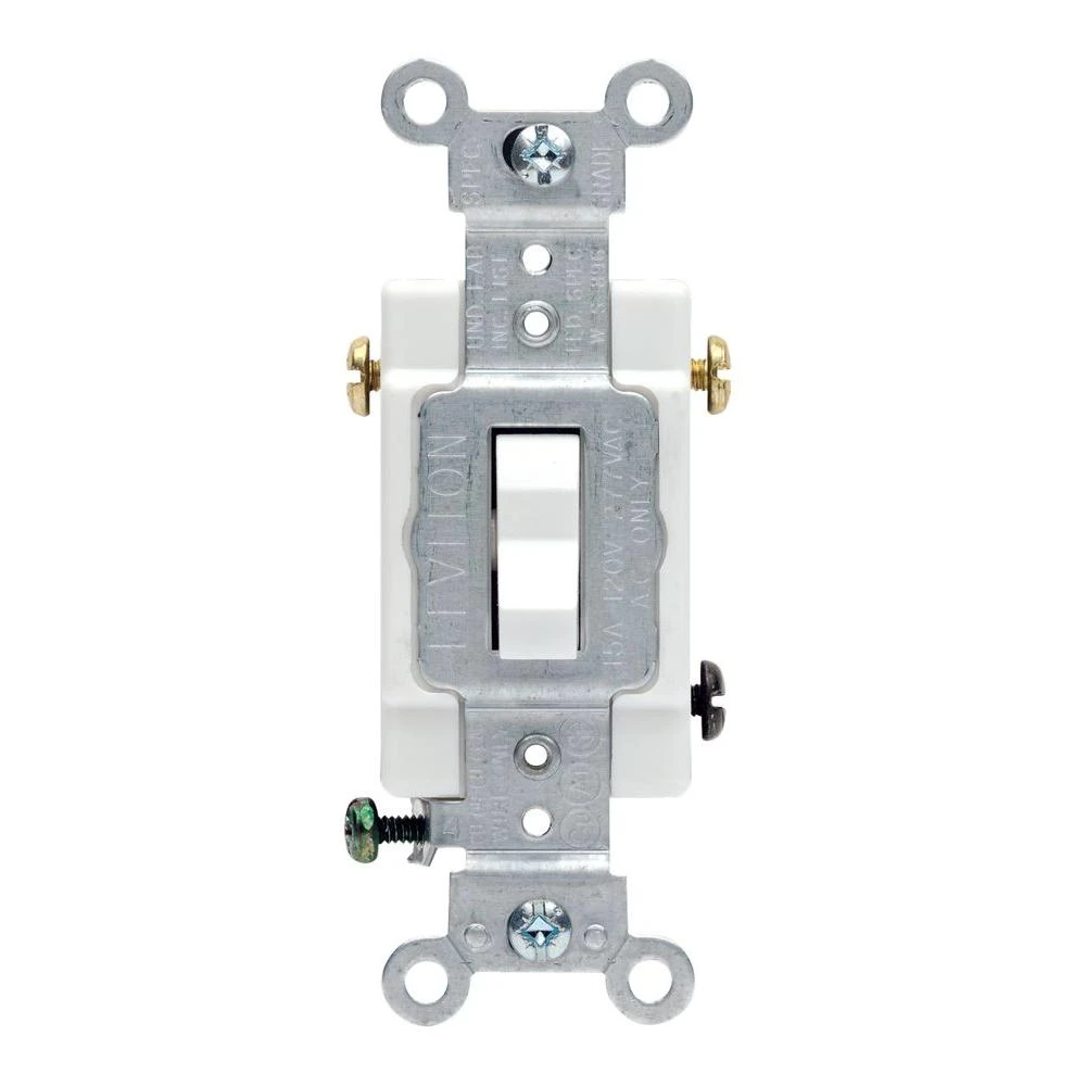 Leviton 20 Amp 3-way Commercial Toggle Ac Quiet Switch White