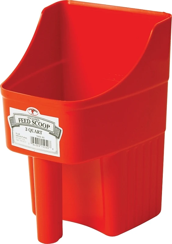 Little Giant Red Plastic Feed Scoop 3 Quart Capacity