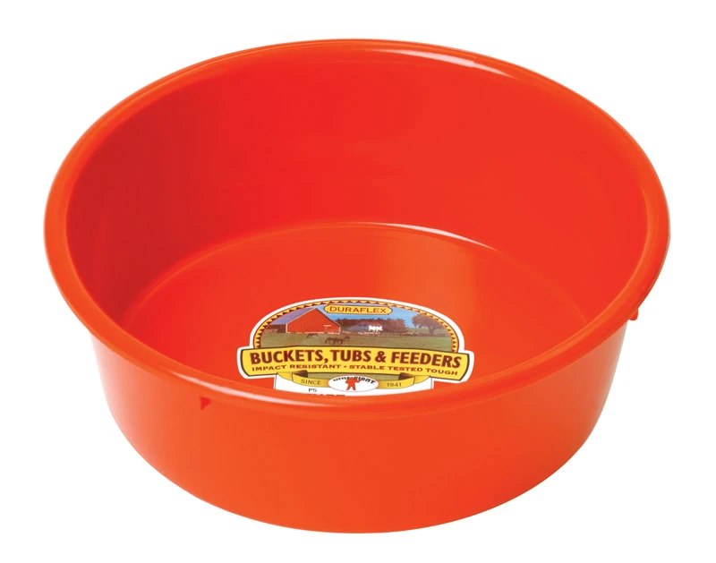 Little Giant 5 Quart Red Polyethylene Feeder Pan For Livestock