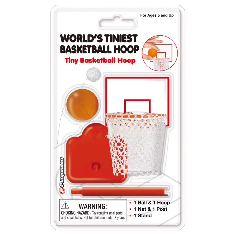 World's Tiniest Tiny Basketball Hoop Multicolored 5 Piece Set