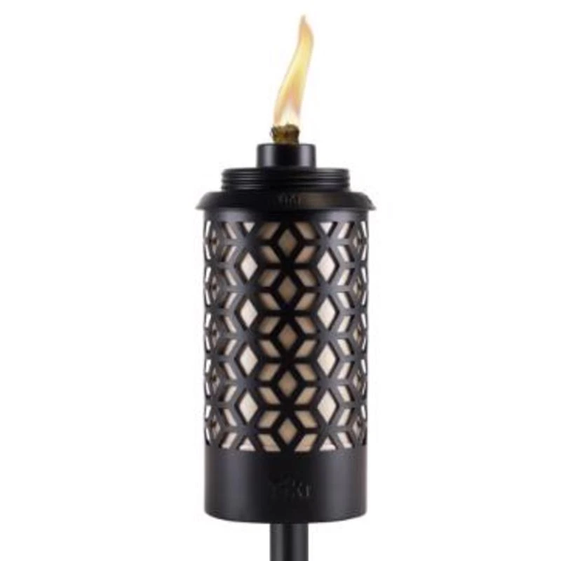 Tiki Black Steel 65 Inch Outdoor Torch